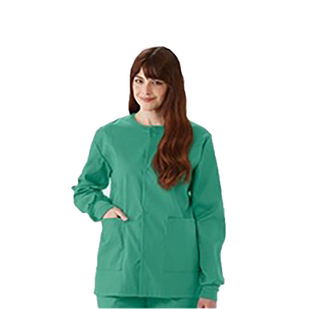 Medline ComfortEase Unisex Crew Neck Warm-Up Scrub Jacket #8832